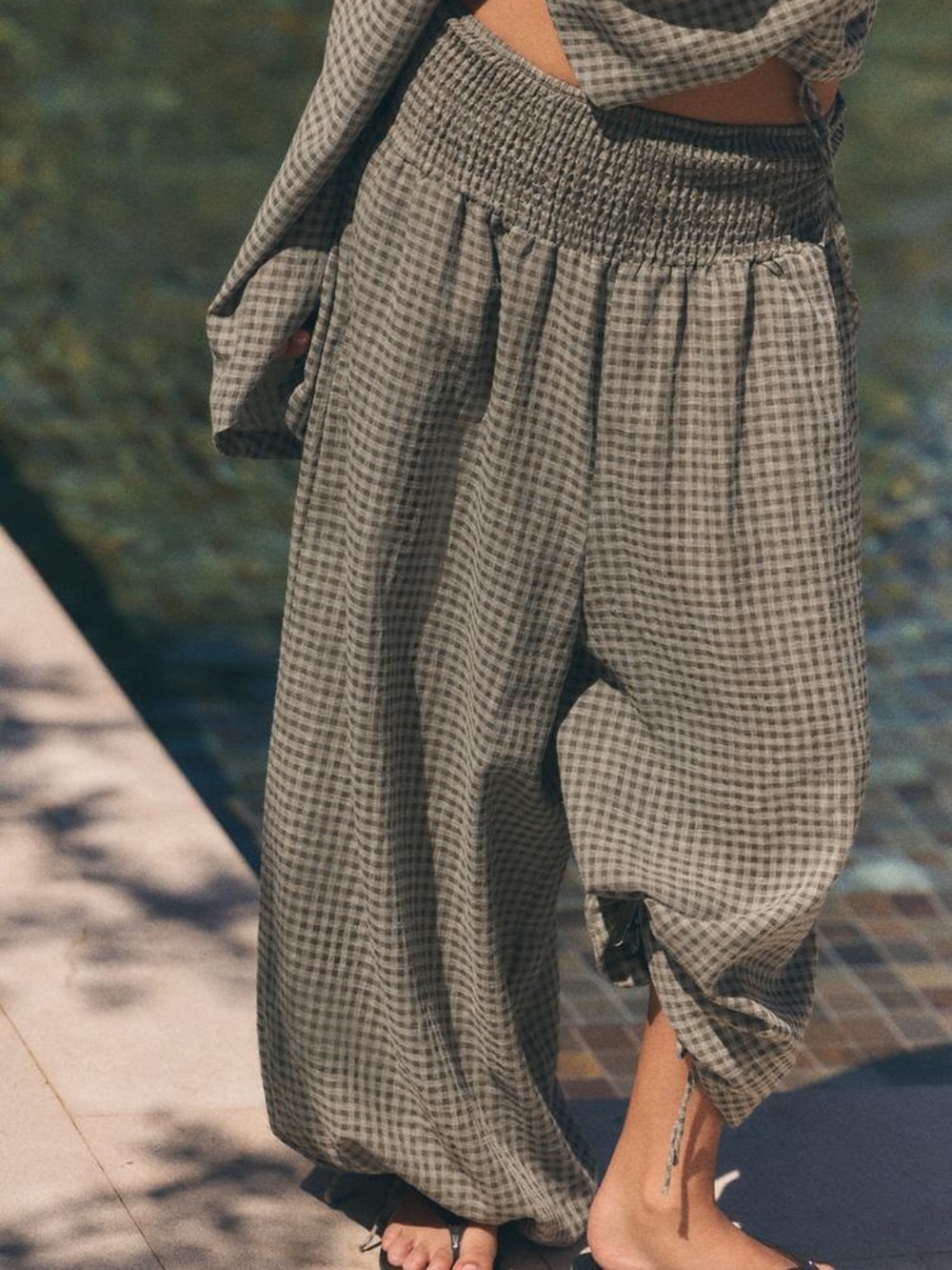 ZARA ELASTIC WAIST PANTS